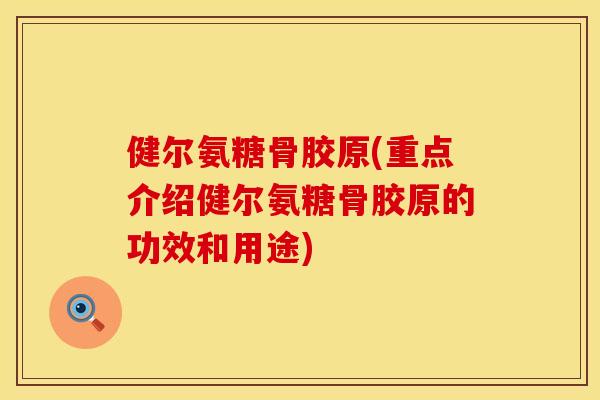 健尔氨糖骨胶原(重点介绍健尔氨糖骨胶原的功效和用途) 健尔氨糖骨胶原(重点介绍健尔氨糖骨胶原的功效和用途)