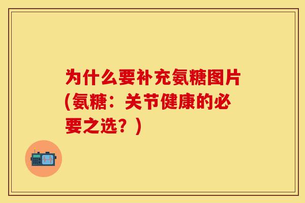 为什么要补充氨糖图片(氨糖：关节健康的必要之选？)