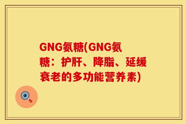 GNG氨糖(GNG氨糖:、、延缓的多功能营养素) GNG氨糖(GNG氨糖:、、延缓的多功能营养素)