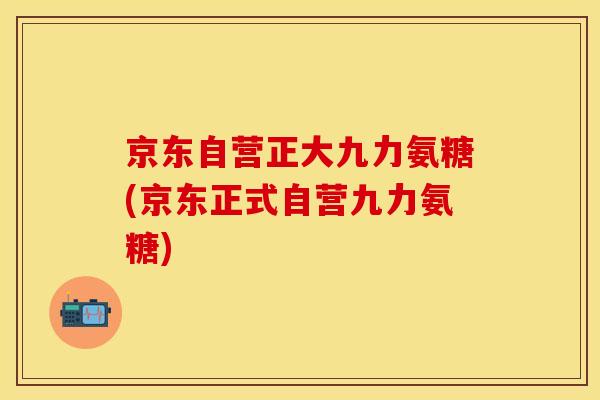 京东自营正大九力氨糖(京东正式自营九力氨糖)