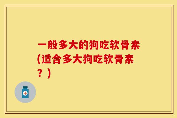 一般多大的狗吃软骨素(适合多大狗吃软骨素？)