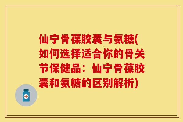 仙宁骨葆胶囊与氨糖(如何选择适合你的骨关节保健品:仙宁骨葆胶囊和氨糖的区别解析) 仙宁骨葆胶囊与氨糖(如何选择适合你的骨关节保健品:仙宁骨葆胶囊和氨糖的区别解析)