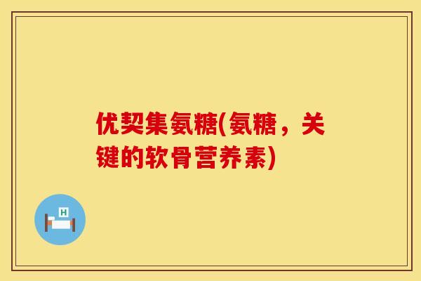 优契集氨糖(氨糖,关键的软骨营养素)