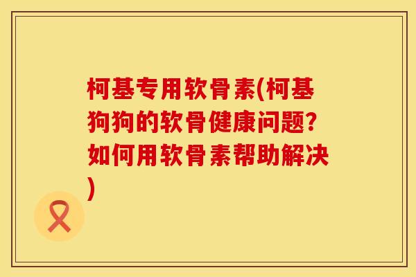 柯基专用软骨素(柯基狗狗的软骨健康问题?如何用软骨素帮助解决) 柯基专用软骨素(柯基狗狗的软骨健康问题?如何用软骨素帮助解决)
