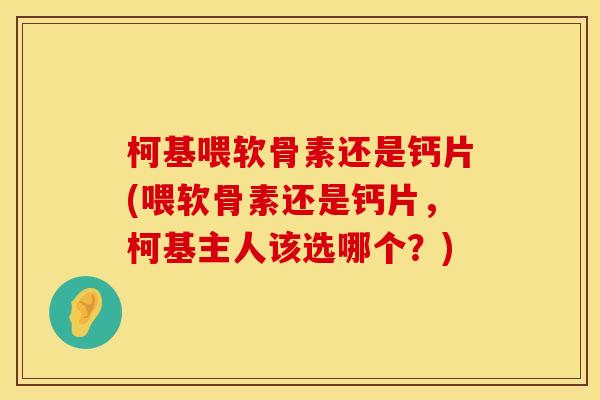 柯基喂软骨素还是钙片(喂软骨素还是钙片，柯基主人该选哪个？)