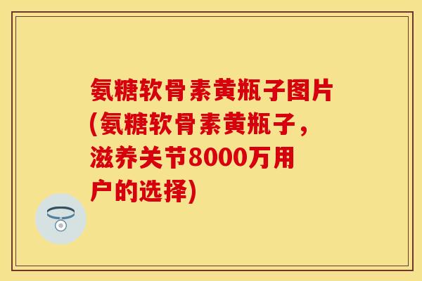 氨糖软骨素黄瓶子图片(氨糖软骨素黄瓶子，滋养关节8000万用户的选择)