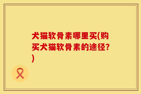 犬猫软骨素哪里买(购买犬猫软骨素的途径？)