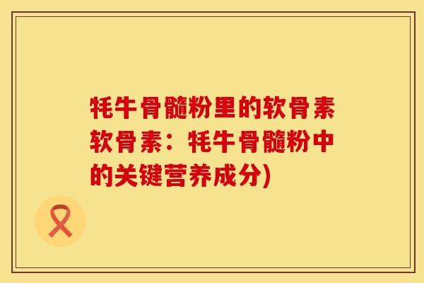 牦牛骨髓粉里的软骨素软骨素：牦牛骨髓粉中的关键营养成分)