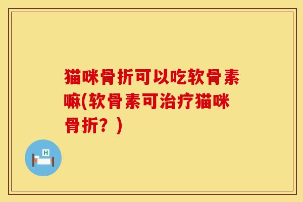 猫咪骨折可以吃软骨素嘛(软骨素可治疗猫咪骨折？)