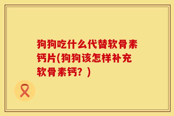 狗狗吃什么代替软骨素钙片(狗狗该怎样补充软骨素钙？)