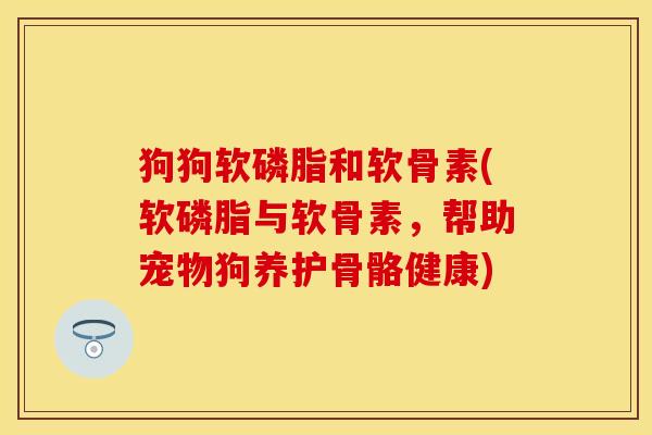 狗狗软磷脂和软骨素(软磷脂与软骨素，帮助宠物狗养护骨骼健康)