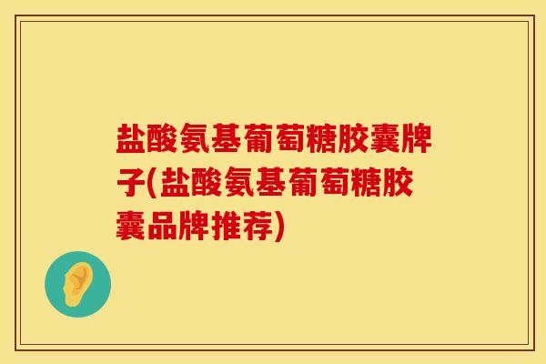 盐酸氨基葡萄糖胶囊牌子(盐酸氨基葡萄糖胶囊品牌推荐) 盐酸氨基葡萄糖胶囊牌子(盐酸氨基葡萄糖胶囊品牌推荐)