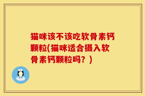 猫咪该不该吃软骨素钙颗粒(猫咪适合摄入软骨素钙颗粒吗？)