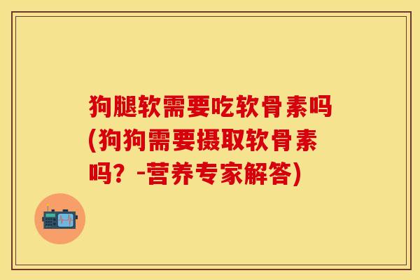狗腿软需要吃软骨素吗(狗狗需要摄取软骨素吗？-营养专家解答)