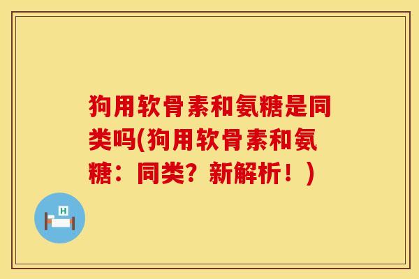 狗用软骨素和氨糖是同类吗(狗用软骨素和氨糖：同类？新解析！)