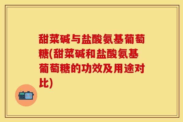 甜菜碱与盐酸氨基葡萄糖(甜菜碱和盐酸氨基葡萄糖的功效及用途对比)