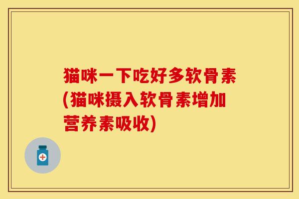 猫咪一下吃好多软骨素(猫咪摄入软骨素增加营养素吸收)