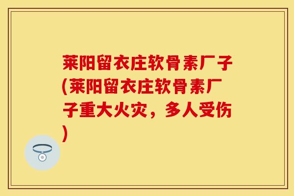 莱阳留衣庄软骨素厂子(莱阳留衣庄软骨素厂子重大火灾，多人受伤)