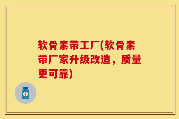 软骨素带工厂(软骨素带厂家升级改造，质量更可靠)