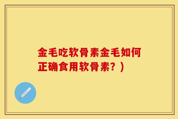 金毛吃软骨素金毛如何正确食用软骨素？)