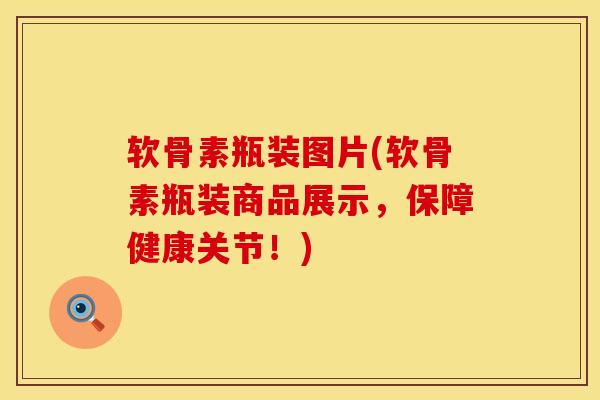 软骨素瓶装图片(软骨素瓶装商品展示，保障健康关节！)