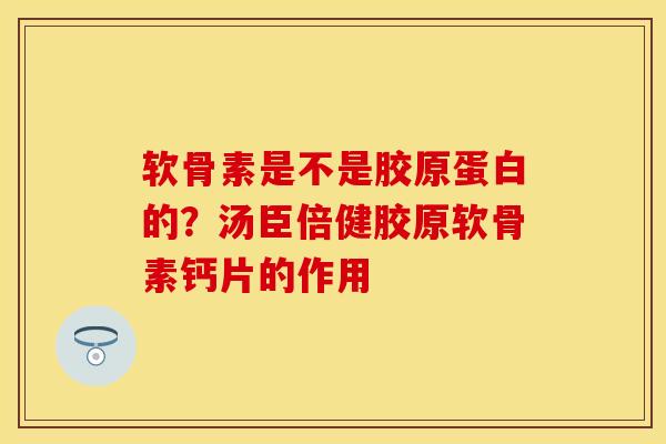 软骨素是不是胶原蛋白的？汤臣倍健胶原软骨素钙片的作用