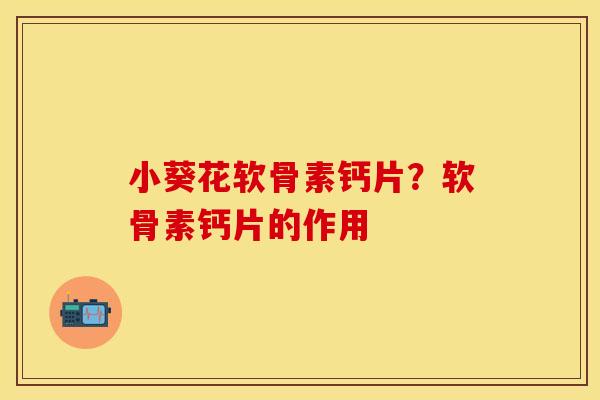 小葵花软骨素钙片？软骨素钙片的作用