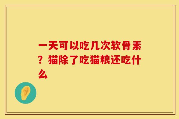一天可以吃几次软骨素？猫除了吃猫粮还吃什么