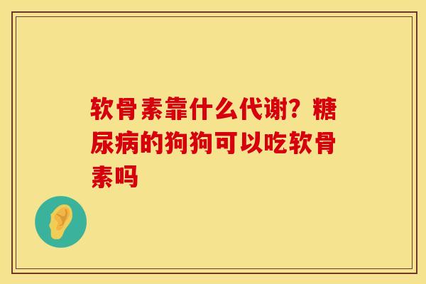 软骨素靠什么代谢？糖尿病的狗狗可以吃软骨素吗