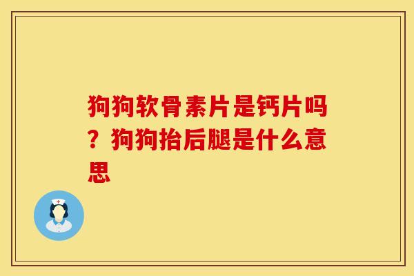 狗狗软骨素片是钙片吗？狗狗抬后腿是什么意思
