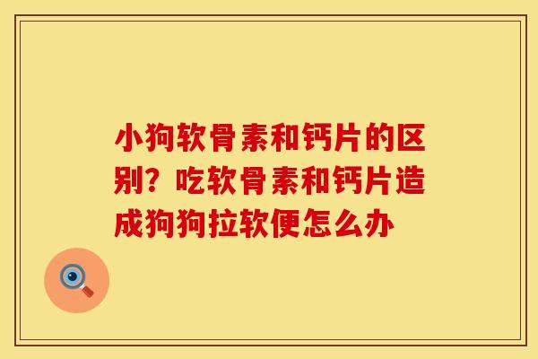 小狗软骨素和钙片的区别？吃软骨素和钙片造成狗狗拉软便怎么办