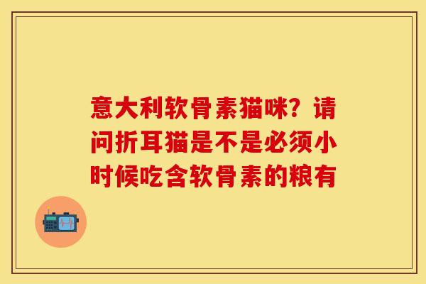 意大利软骨素猫咪？请问折耳猫是不是必须小时候吃含软骨素的粮有