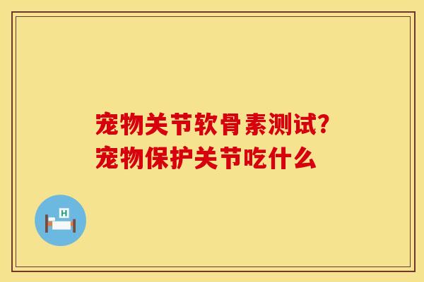 宠物关节软骨素测试？宠物保护关节吃什么