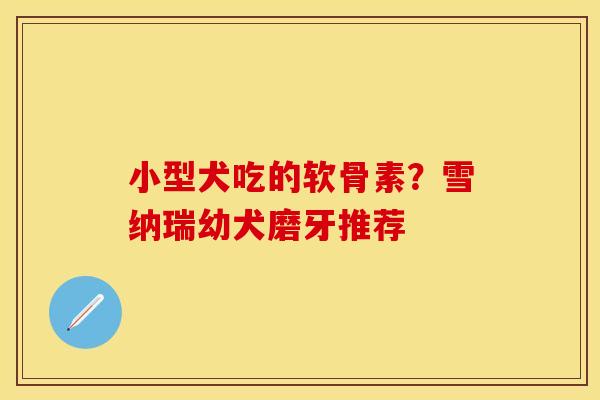 小型犬吃的软骨素？雪纳瑞幼犬磨牙推荐