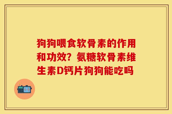 狗狗喂食软骨素的作用和功效？氨糖软骨素维生素D钙片狗狗能吃吗