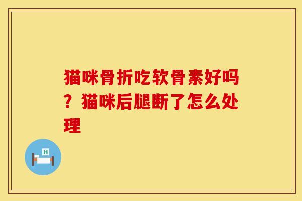 猫咪骨折吃软骨素好吗？猫咪后腿断了怎么处理