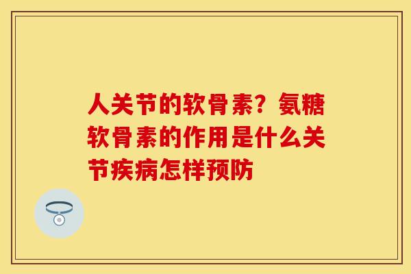 人关节的软骨素？氨糖软骨素的作用是什么关节疾病怎样预防