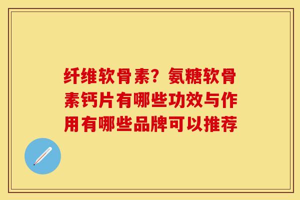 纤维软骨素？氨糖软骨素钙片有哪些功效与作用有哪些品牌可以推荐