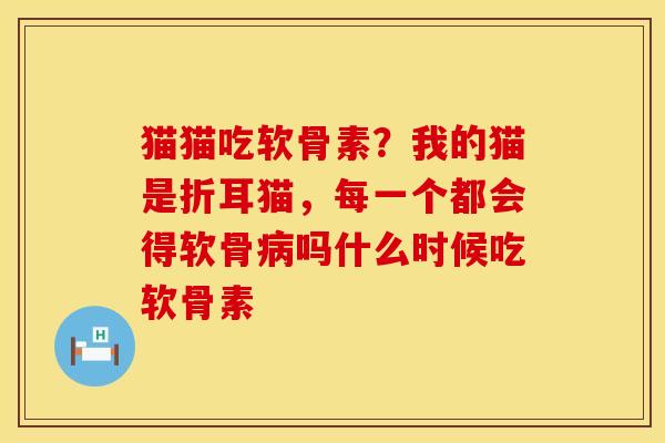 猫猫吃软骨素？我的猫是折耳猫，每一个都会得软骨病吗什么时候吃软骨素