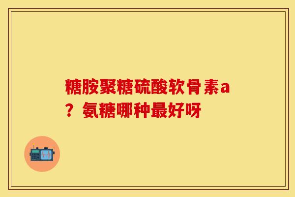 糖胺聚糖硫酸软骨素a？氨糖哪种最好呀