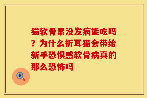 猫软骨素没发病能吃吗？为什么折耳猫会带给新手恐惧感软骨病真的那么恐怖吗