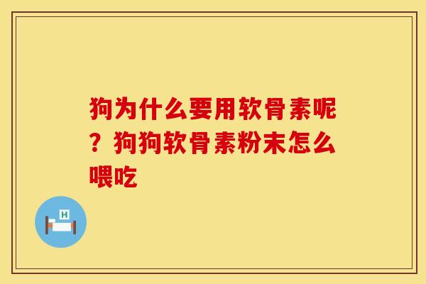 狗为什么要用软骨素呢？狗狗软骨素粉末怎么喂吃