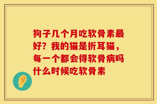 狗子几个月吃软骨素好?我的猫是折耳猫,每一个都会得软骨吗什么时候吃软骨素 狗子几个月吃软骨素好?我的猫是折耳猫,每一个都会得软骨吗什么时候吃软骨素