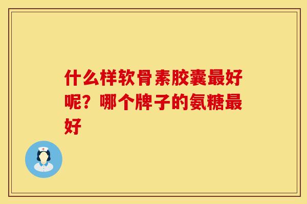 什么样软骨素胶囊最好呢？哪个牌子的氨糖最好