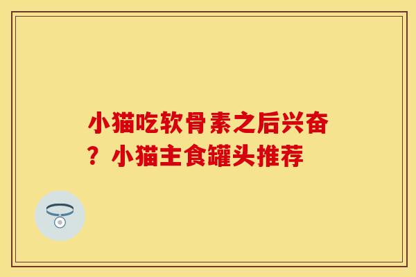 小猫吃软骨素之后兴奋？小猫主食罐头推荐