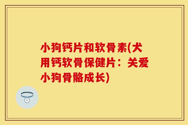 小狗钙片和软骨素(犬用钙软骨保健片：关爱小狗骨骼成长)