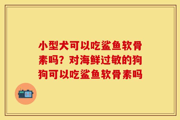小型犬可以吃鲨鱼软骨素吗？对海鲜过敏的狗狗可以吃鲨鱼软骨素吗