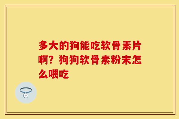 多大的狗能吃软骨素片啊？狗狗软骨素粉末怎么喂吃