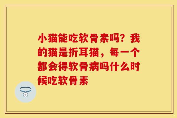 小猫能吃软骨素吗？我的猫是折耳猫，每一个都会得软骨病吗什么时候吃软骨素