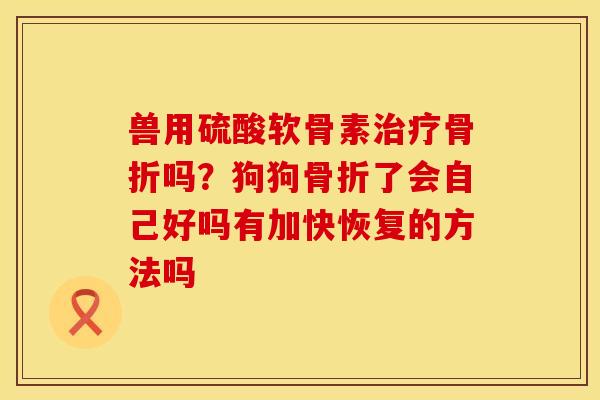 兽用硫酸软骨素治疗骨折吗？狗狗骨折了会自己好吗有加快恢复的方法吗